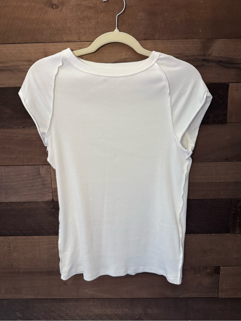 Free People Women's White Short-Sleeve Tee